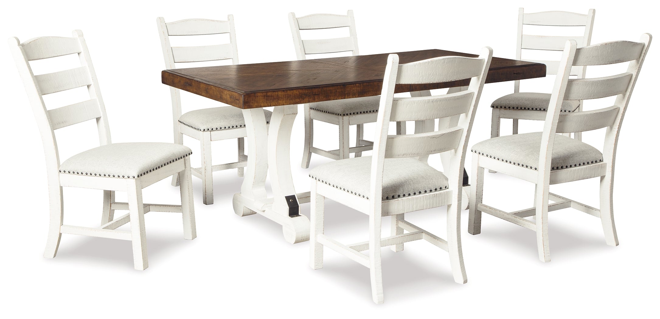 Hoover Furniture Outlet - Ashley Furniture - Valebeck Dining Table and 6 Chairs - Dining Table and 6 Chairs - D546D6