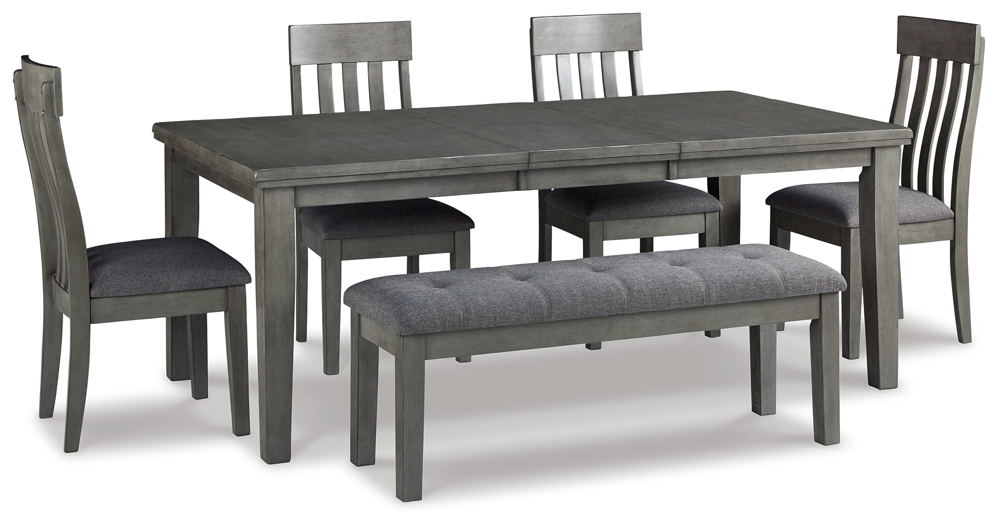 Hoover Furniture Outlet - Ashley Furniture - Hallanden Dining Table, 4 Chairs, and Bench - Dining Table, 4 Chairs, and Bench - D589D2
