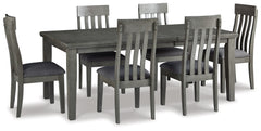 Hoover Furniture Outlet - Ashley Furniture - Hallanden Dining Table and 6 Chairs - Dining Table and 6 Chairs - D589D6