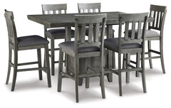 Hoover Furniture Outlet - Ashley Furniture - Hallanden Counter Height Dining Table and 6 Barstools - Counter Height Dining Table and 6 Barstools - D589D4