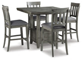 Hoover Furniture Outlet - Ashley Furniture - Hallanden Counter Height Dining Table and 4 Barstools - Counter Height Dining Table and 4 Barstools - D589D3