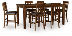 Ralene Counter Hight Dining Table and 6 Barstools