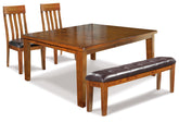 Hoover Furniture Outlet - Ashley Furniture - Ralene Dining Table and 2 Chairs and Bench - Dining Table and 2 Chairs and Bench - D594D8