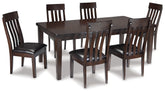 Hoover Furniture Outlet - Ashley Furniture - Haddigan Dining Table and 6 Chairs - Dining Table and 6 Chairs - D596D3