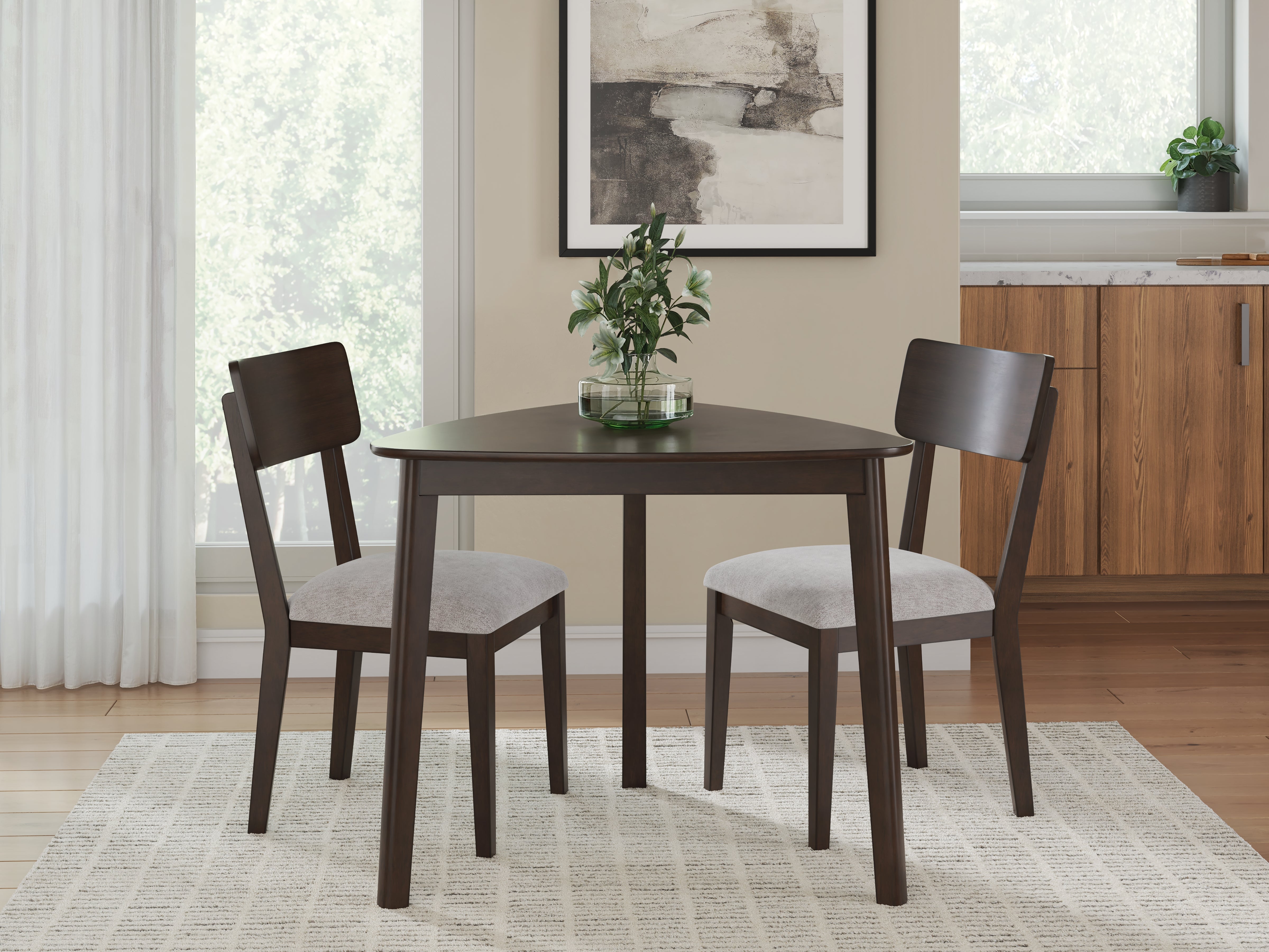 Hoover Furniture Outlet - Ashley Furniture - Mallenette Dining Table and 2 Chairs - Dining Table and 2 Chairs - PCD607D1