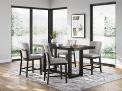 Neymorton Counter Height Dining Table and 4 Barstools