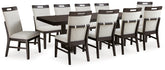 Hoover Furniture Outlet - Ashley Furniture - Neymorton Dining Table and 10 Chairs - Dining Table and 10 Chairs - D618D4