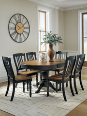 Hoover Furniture Outlet - Ashley Furniture - Clorazi Extension Dining Table and 6 Chairs - Extension Dining Table and 6 Chairs - PCD619D3