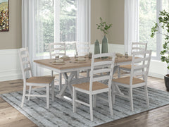 Purlaney Extension Dining Table and 6 Chairs