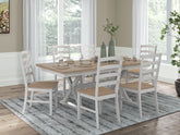 Hoover Furniture Outlet - Ashley Furniture - Purlaney Extension Dining Table and 6 Chairs - Extension Dining Table and 6 Chairs - PCD627D4