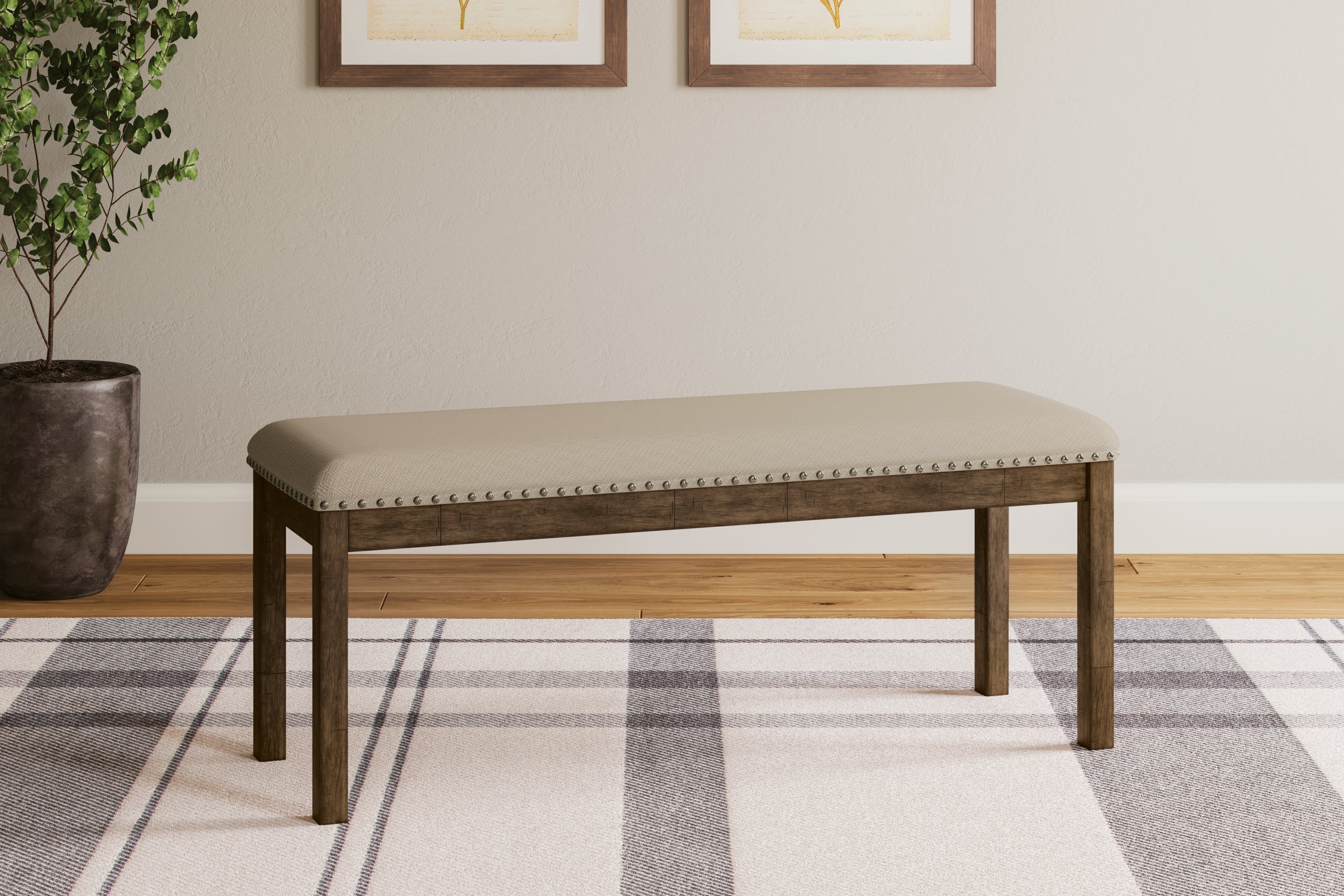 Hoover Furniture Outlet - Ashley Furniture - Moriville Dining Bench - Upholstered Bench - D631-00