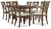 Hoover Furniture Outlet - Ashley Furniture - Moriville Dining Table and 8 Chairs - Dining Table and 8 Chairs - D631D13