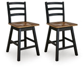 Hoover Furniture Outlet - Ashley Furniture - Wildenauer Counter Height Barstool (Set of 2) - Counter Height Barstool (Set of 2) - D634-224X2