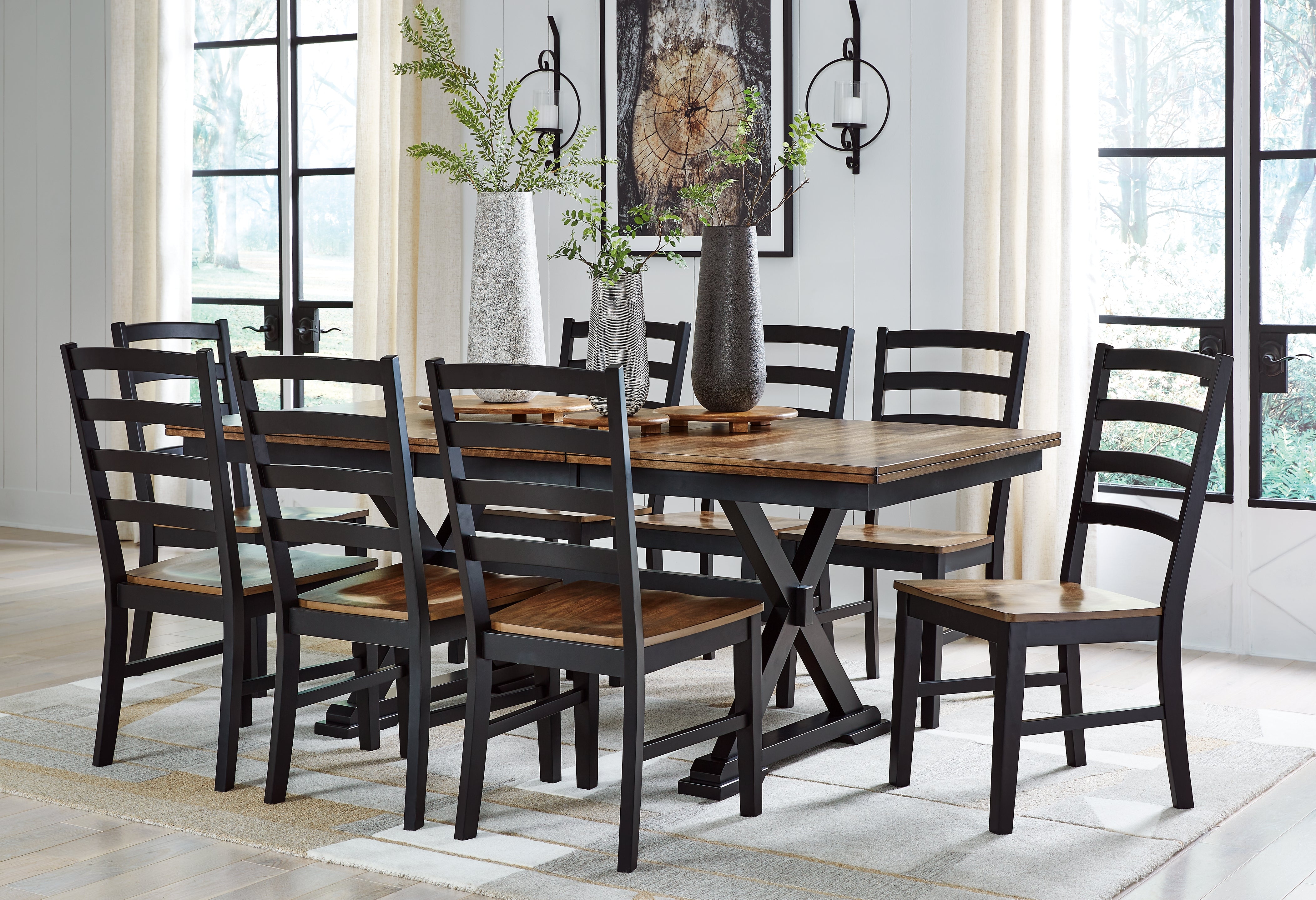 Hoover Furniture Outlet - Ashley Furniture - Wildenauer Dining Table and 8 Chairs - Dining Table and 8 Chairs - D634D5