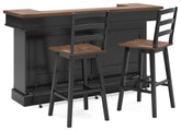 Hoover Furniture Outlet - Ashley Furniture - Wildenauer Bar Table and 2 Barstools - Bar Table and 2 Barstools - D634D10