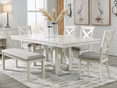Hoover Furniture Outlet - Ashley Furniture - Robbinsdale Dining Table, 4 Chairs and Bench - Dining Table, 4 Chairs and Bench - D642D4