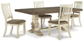 Hoover Furniture Outlet - Ashley Furniture - Bolanburg Extension Dining Table and 4 Chairs - Extension Dining Table and 4 Chairs - D647D15
