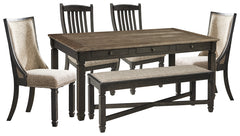 Hoover Furniture Outlet - Ashley Furniture - Tyler Creek Dining Table with 4 Chairs and Bench - Dining Table with 4 Chairs and Bench - D736D6