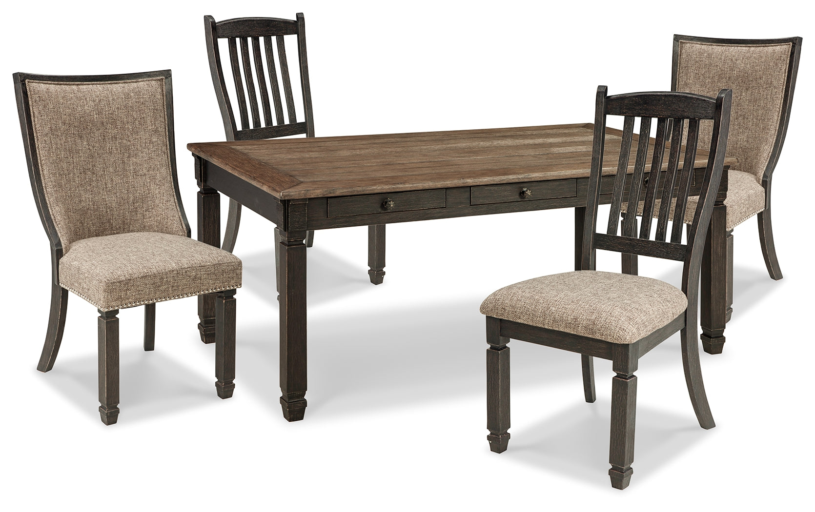 Hoover Furniture Outlet - Ashley Furniture - Tyler Creek Dining Table and 4 Chairs - Dining Table and 4 Chairs - D736D12