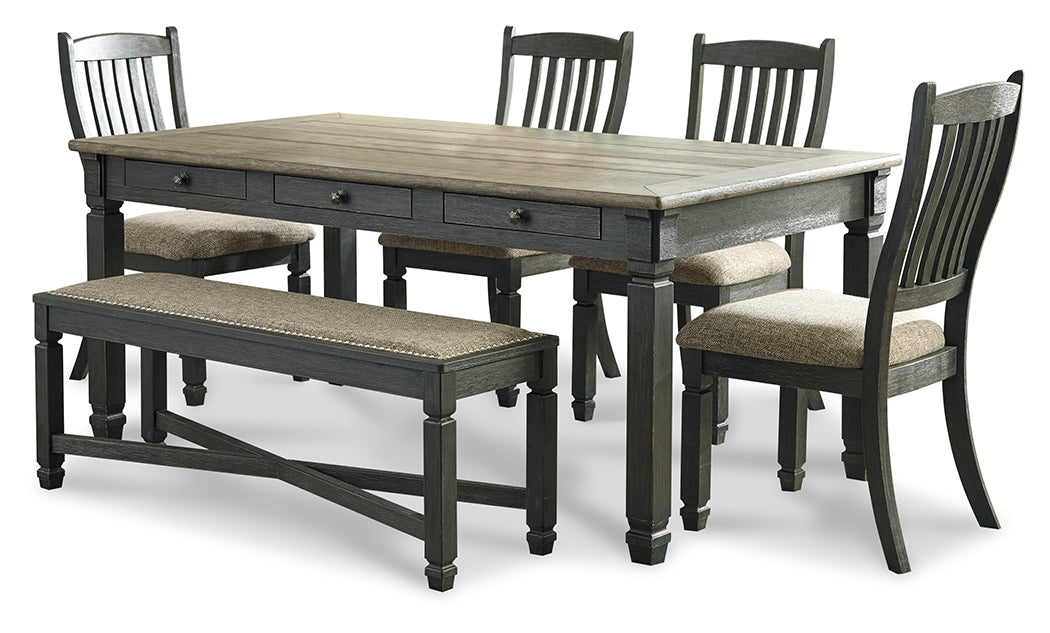 Hoover Furniture Outlet - Ashley Furniture - Tyler Creek Dining Table, 4 Chairs and Bench - Dining Table, 4 Chairs and Bench - D736D2