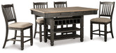 Hoover Furniture Outlet - Ashley Furniture - Tyler Creek Counter Height Dining Table with 4 Barstools - Counter Height Dining Table with 4 Barstools - D736D3