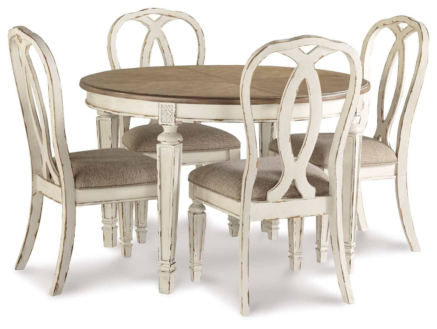Hoover Furniture Outlet - Ashley Furniture - Realyn Dining Table and 4 Chairs - Dining Table and 4 Chairs - D743D2