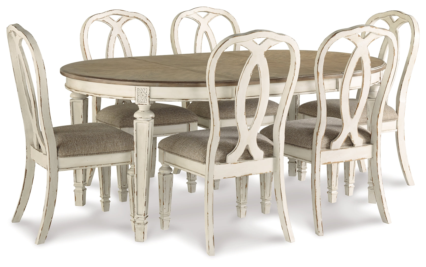 Hoover Furniture Outlet - Ashley Furniture - Realyn Dining Table and 6 Chairs - Dining Table and 6 Chairs - D743D13