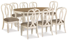 Hoover Furniture Outlet - Ashley Furniture - Realyn Dining Table and 8 Chairs - Dining Table and 8 Chairs - D743D15