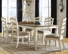 Hoover Furniture Outlet - Ashley Furniture - Realyn Extension Dining Table and 6 Chairs - Extension Dining Table and 6 Chairs - D743D4