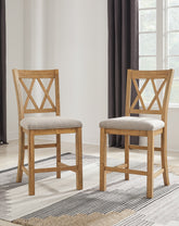 Hoover Furniture Outlet - Ashley Furniture - Havonplane Barstool (Set of 2) - Barstool (Set of 2) - D773-124X2