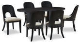Hoover Furniture Outlet - Ashley Furniture - Rowanbeck Dining Table and 6 Chairs - Dining Table and 6 Chairs - D821D4
