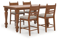 Hoover Furniture Outlet - Ashley Furniture - Greddinton Counter Height Dining Table and 4 Barstools - Counter Height Dining Table and 4 Barstools - PCD824D19