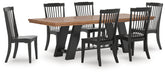 Hoover Furniture Outlet - Ashley Furniture - Greddinton Extension Dining Table and 6 Chairs - Extension Dining Table and 6 Chairs - PCD824D33