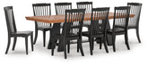 Hoover Furniture Outlet - Ashley Furniture - Greddinton Extension Dining Table and 8 Chairs - Extension Dining Table and 8 Chairs - PCD824D34