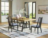 Hoover Furniture Outlet - Ashley Furniture - Galliden Extension Dining Table and 4 Chairs - Extension Dining Table and 4 Chairs - D841D10