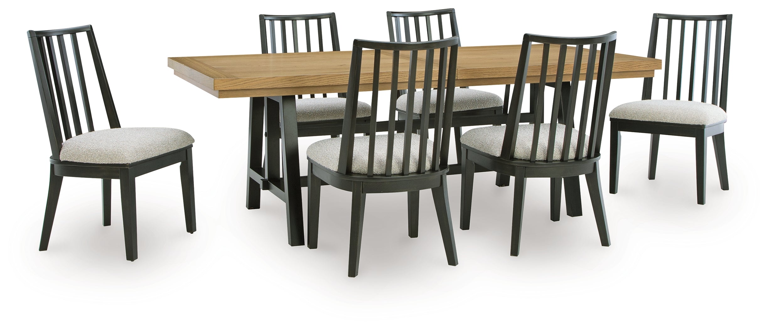 Hoover Furniture Outlet - Ashley Furniture - Galliden Extension Dining Table and 6 Chairs - Extension Dining Table and 6 Chairs - D841D11