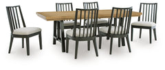 Hoover Furniture Outlet - Ashley Furniture - Galliden Extension Dining Table and 6 Chairs - Extension Dining Table and 6 Chairs - D841D11