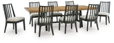 Hoover Furniture Outlet - Ashley Furniture - Galliden Extension Dining Table and 8 Chairs - Extension Dining Table and 8 Chairs - D841D12