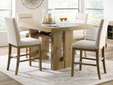 Hoover Furniture Outlet - Ashley Furniture - Lasinger Counter Height Dining Table and 4 Barstools - Counter Height Dining Table and 4 Barstools - PCD852D2