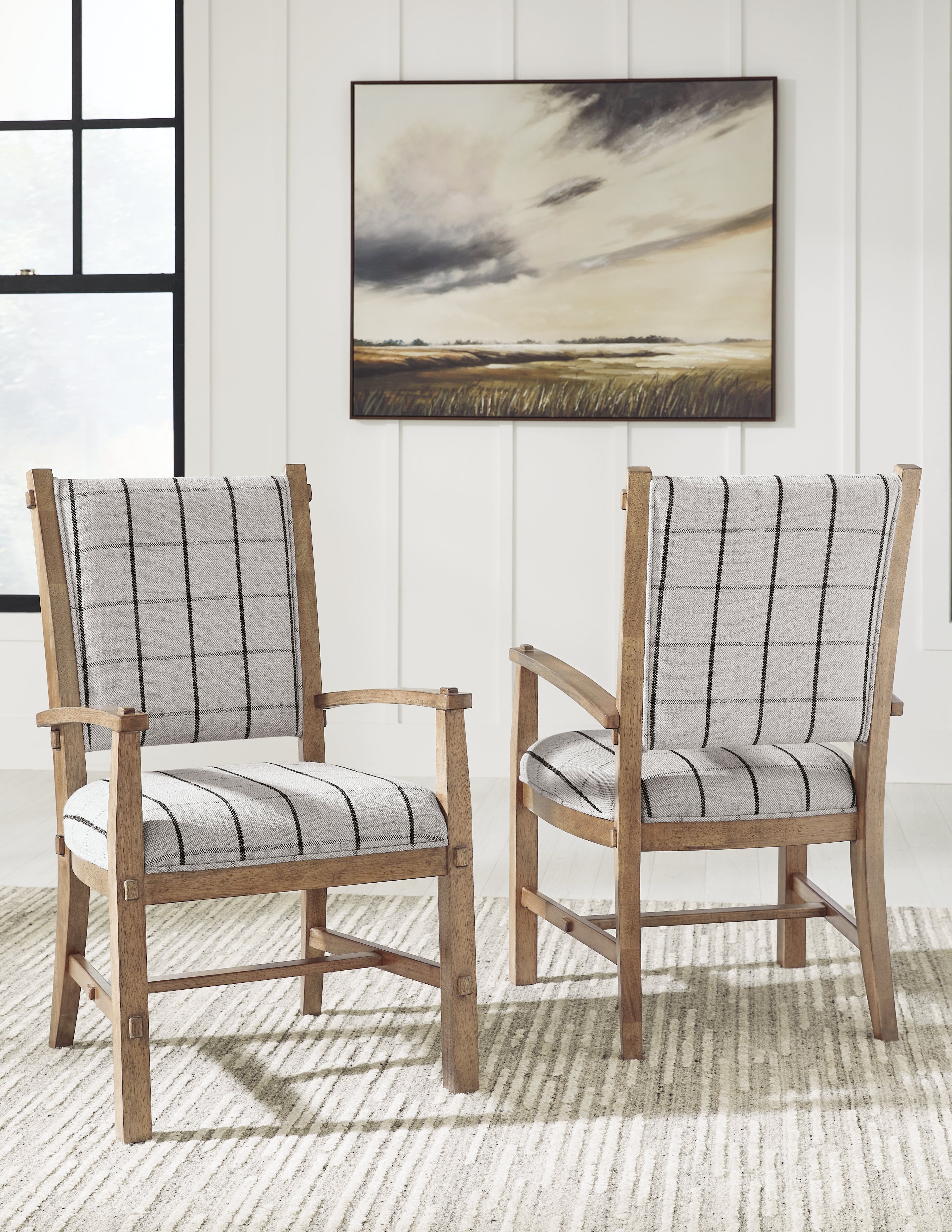 Hoover Furniture Outlet - Ashley Furniture - Ridgester Dining Arm Chair (Set of 2) - Dining Arm Chair (Set of 2) - D858-01AX2