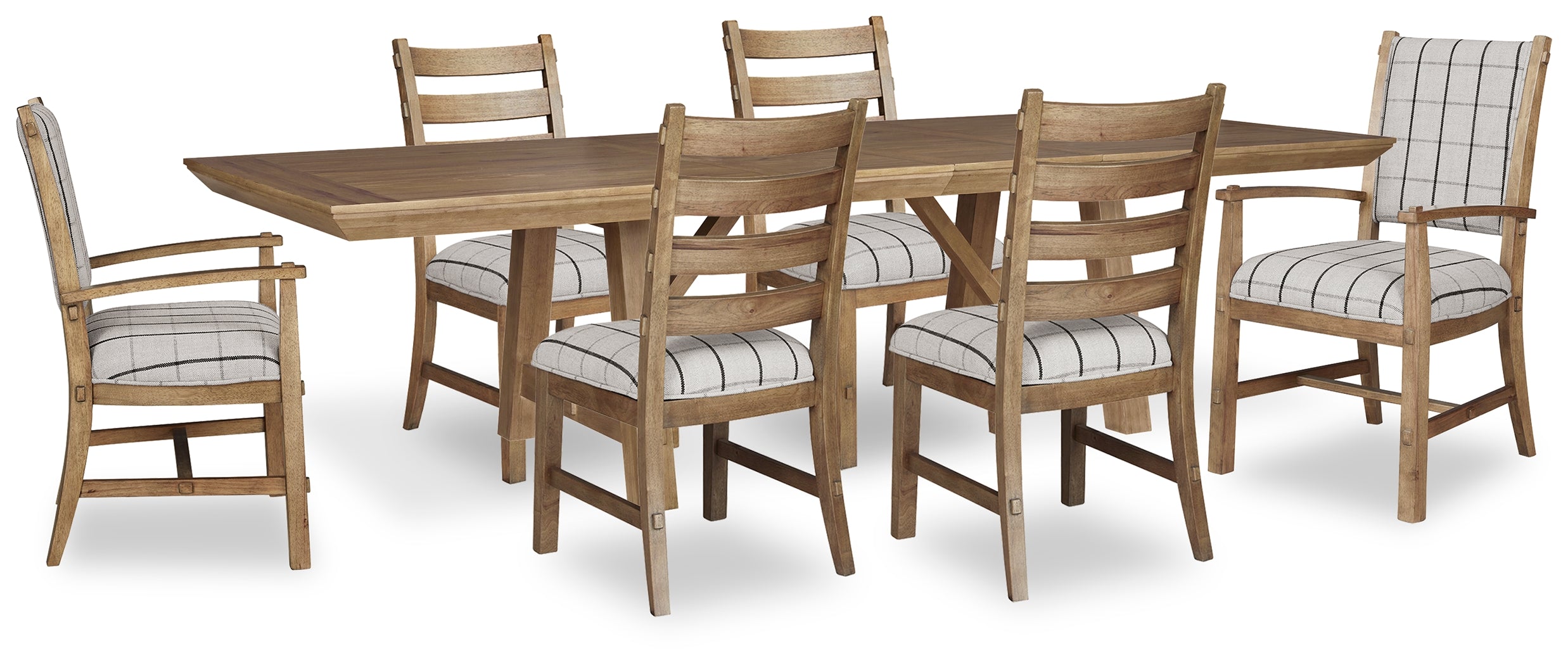 Hoover Furniture Outlet - Ashley Furniture - Ridgester Extension Dining Table, 2 Arm Chairs and 4 Side Chairs - Extension Dining Table, 2 Arm Chairs and 4 Side Chairs - D858D2