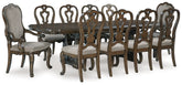 Hoover Furniture Outlet - Ashley Furniture - Maylee Dining Table and 10 Chairs - Dining Table and 10 Chairs - D947D14