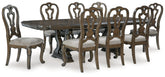 Hoover Furniture Outlet - Ashley Furniture - Maylee Dining Table and 8 Chairs - Dining Table and 8 Chairs - D947D9