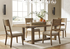 Hoover Furniture Outlet - Ashley Furniture - Cabalynn Extension Dining Table and 4 Chairs - Extension Dining Table and 4 Chairs - D974D1