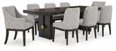 Hoover Furniture Outlet - Ashley Furniture - Burkhaus Dining Table and 8 Chairs - Dining Table and 8 Chairs - D984D7