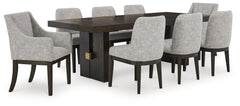 Hoover Furniture Outlet - Ashley Furniture - Burkhaus Dining Table and 8 Chairs - Dining Table and 8 Chairs - D984D7