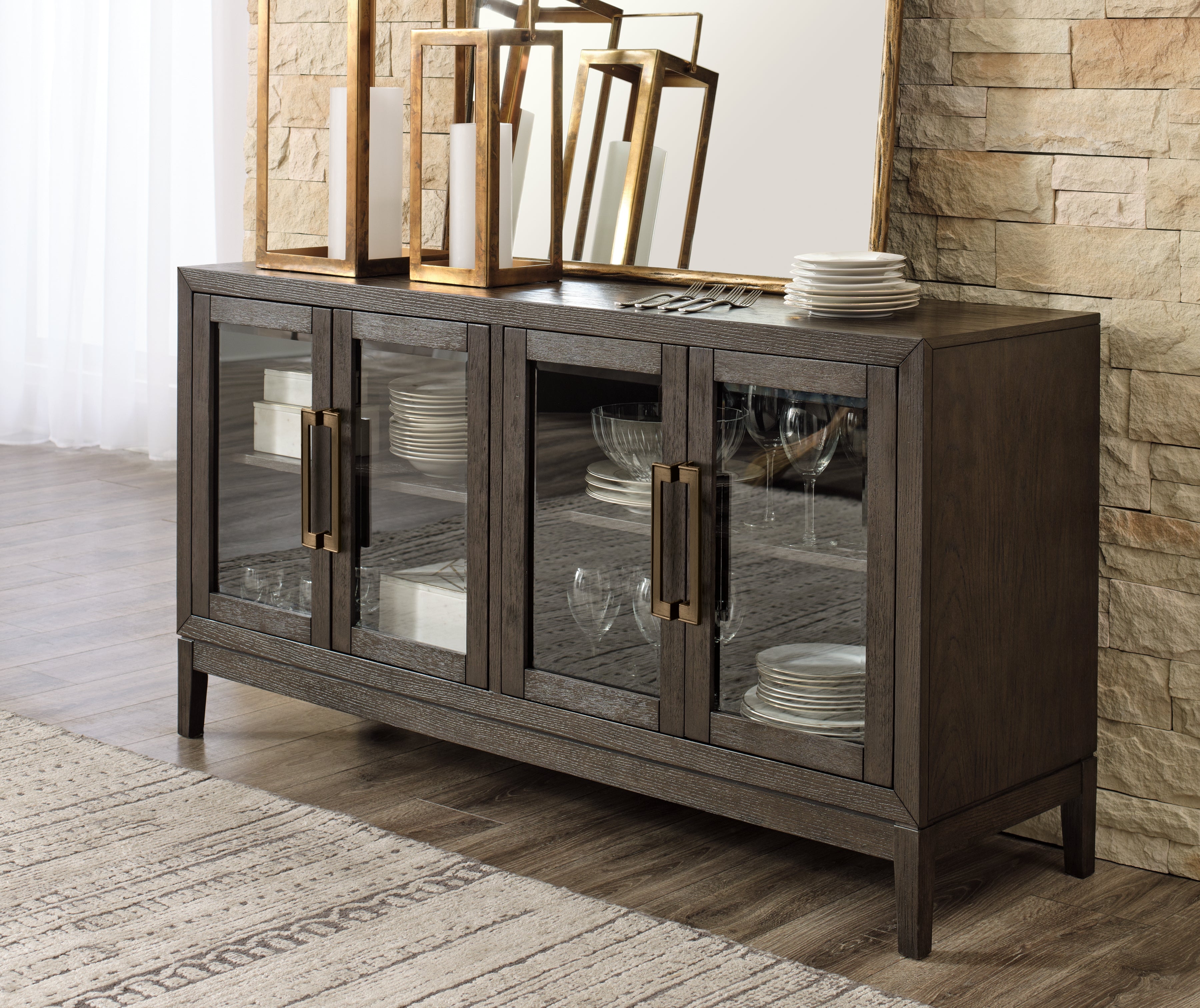 Hoover Furniture Outlet - Ashley Furniture - Burkhaus Dining Server - Dining Room Server - D984-60