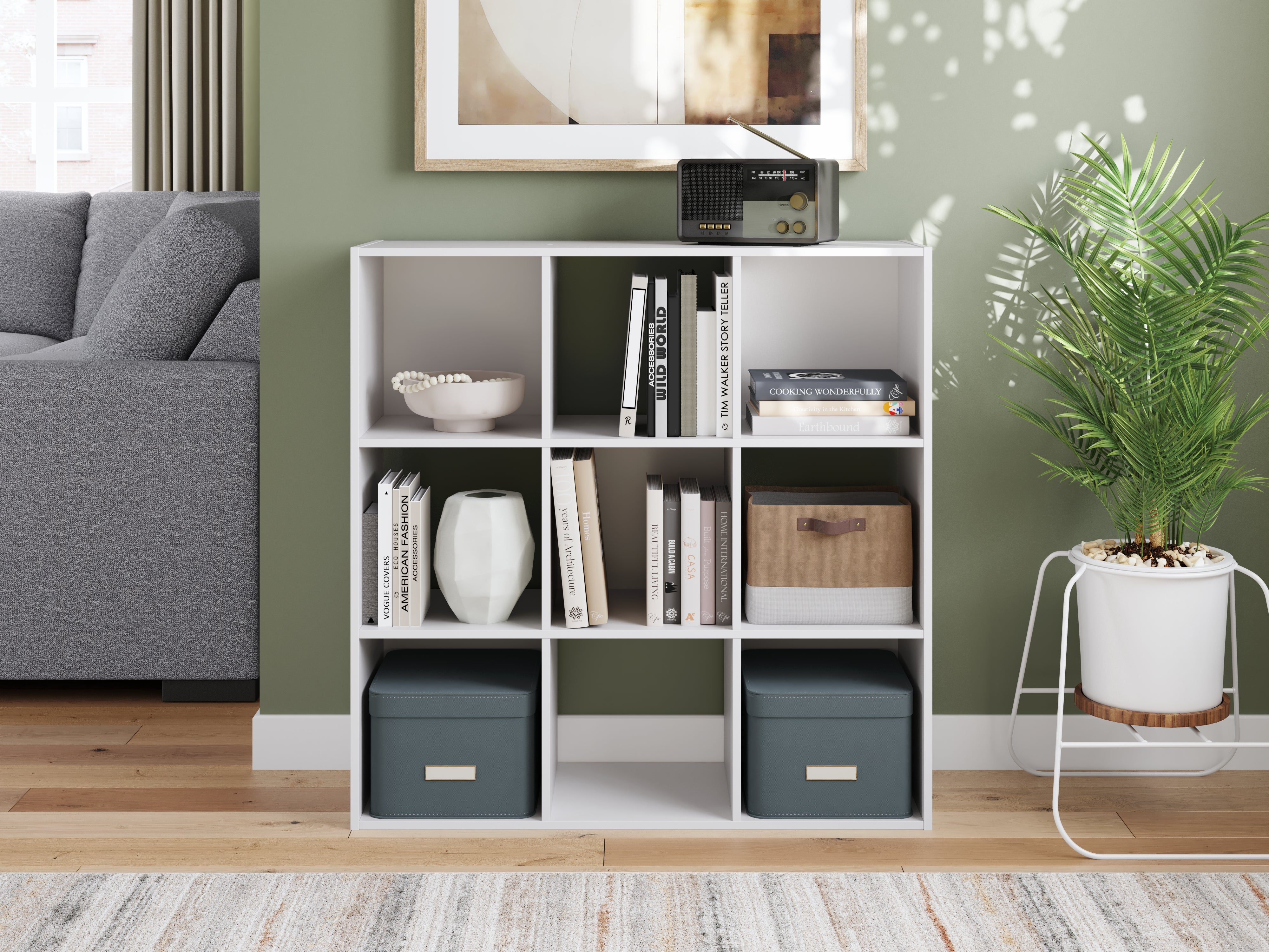 Hoover Furniture Outlet - Ashley Furniture - Onita Nine Cube Organizer - Nine Cube Organizer - EA9630-3X3