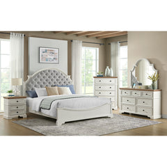 Eastwood Youth Dresser and Mirror Set in Brown and Off-White – SKU Y-13160-7-DRMR | Elements
