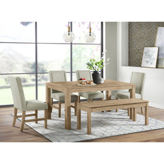 Eleanor Dining Bench in Brown – SKU D-6460-5-BN | Elements